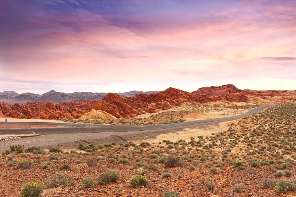 Las Vegas, Nevada desert highway